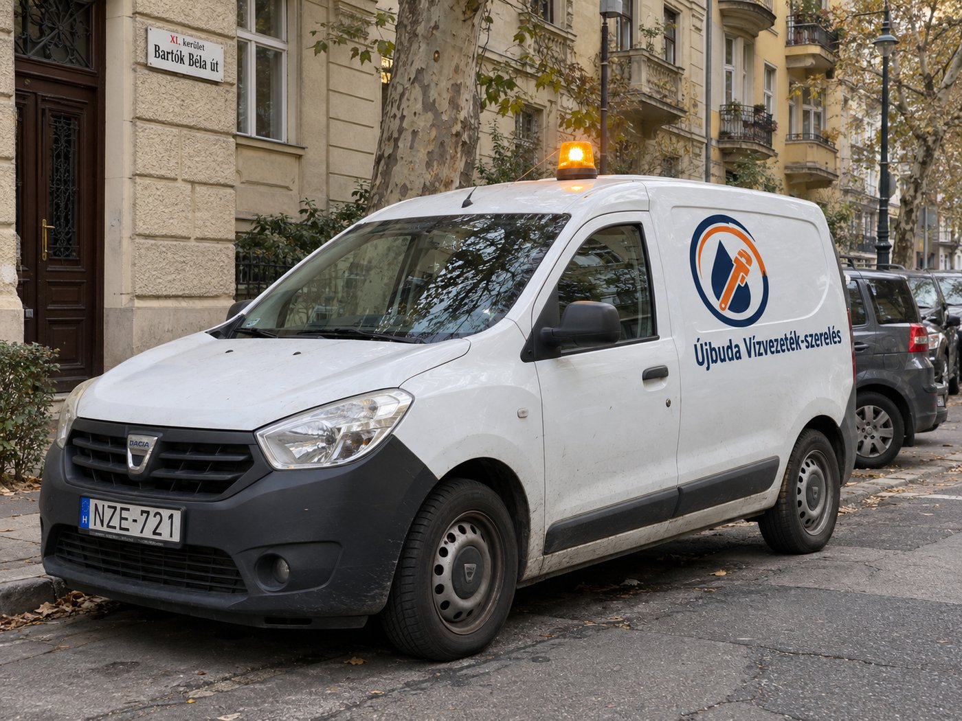 Felszerelt szervizautó vízszereléshez Újbudán, XI. kerület